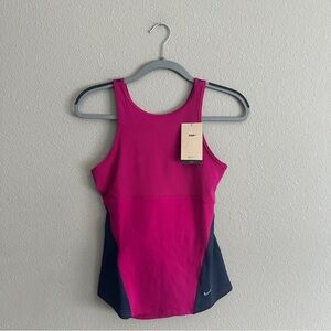 NWT Nike Yoga Pink Fitted Open Back Tank